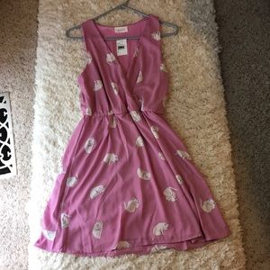 Medium purple kitty cat dress